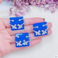 Sale bông tai bạc kẹp cánh bướm xinh