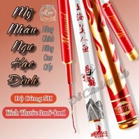 (sale)  Cần câu tay Mỹ Nhân Ngư Hạc Đỉnh độ cứng 5H chuyên câu đơn đài chất liệu carbon cao cấp tặng kèm ngọn phụ V