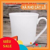 [SALE] [CAO CẤP] Giá hủy diệt -  Cốc sứ trắng dáng eo Bát Tràng