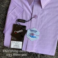 Sale Chính Hãng OWEN - Áo sơ mi ngắn tay Owen Bamboo Nano 80175 - Áo sơ mi nam hot 🌺 . '