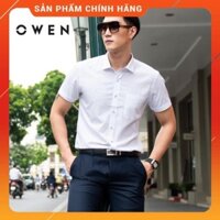 Sale Chính Hãng OWEN - Áo sơ mi trắng ngắn tay Owen Regular fit - Áo sơ mi trắng chất polyspun hot 🌺 neww * %