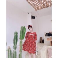 Sale Đầm babydoll hoa. Chất voan phối ren. Có 1 màu. Kèm hình chụp thật 100%. Size dưới 55kg vừa. Mua nhanh kẻo hết .