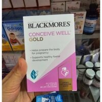 (Sale date T7/2025) Viên uống Blackmores Conceive Well Gold giúp bổ cho trứng, tăng khả năng thụ thai, hàng nội địa Úc