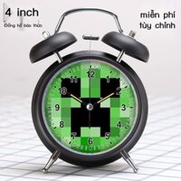 [SALE] Đồng hồ báo thức kim loại siêu lớn Học sinh Minecraft Nhà trẻ em Bé trai và bé gái Đồng hồ b