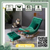 SALE ghế bập bênh thư giãn đôn chân gỗ cong