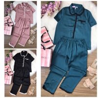 sale  giá dứoi gốc đồ mặc nhà victoria secret lụa thu hè cổ bèo