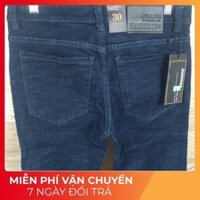 (sale giá sốc) Quần jean nam dài thời trang màu xanh đen trơn 05