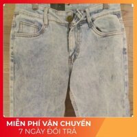 (sale giá sốc) Quần jean nam dài thời trang màu bạc xanh trơn 2000