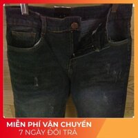 (sale giá sốc) Quần jean nam ngắn thời trang màu đen cào nhẹ 109