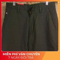 (sale giá sốc) Quần kaki nam dài thời trang màu đen xám trơn 001