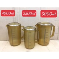 SALE GIÁ TẠI XƯỞNG CA ĐONG NHỰA VÀNG NÂU SIÊU XỊN CHỊU NHIỆT TỐT CÓ NẮP 5L , 3.5L , 2.4L