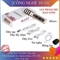 (SALE GIÁ TỐT) MIC THU ÂM KARAOKE LIVESTREAM C7 FULLBOX (NEW)