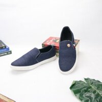 SALE GIẦY đẹp Giày lười vải nam thân xanh đen đế trắng DD279 Shop ĐỊCH ĐỊCH giá tốt . .