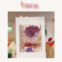 [SALE GIỎ HOA BABY KHÔ] Combo giỏ hoa baby kèm túi thiệp handmade cao cấp