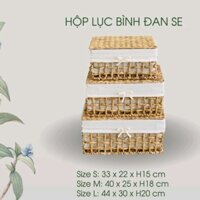 [SALE]  Giỏ lục bình đan se  size S,M,L có nắp đựng đồ đa năng, đựng quần áo, đồ chơi, sắp xếp decor nhà cửa phong cách