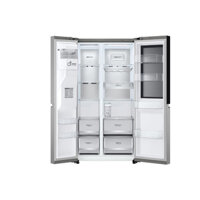 Sale-GR-G257SV - Tủ lạnh LG Instaview lấy nước ngoài UVnano 635L màu bạc GR-G257SV