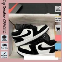 [SALE HÈ] Giày Sneaker Nam Nữ Ulzzang Giá Rẻ,Giày Nike Air Jordan Panda Cổ Thấp Bản Da Nỉ Đi Học Đi Chơi 😆