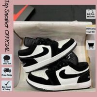 [SALE HÈ] Giày Sneaker Nam Nữ Ulzzang Giá Rẻ,Giày Nike Air Jordan Panda Cổ Thấp Bản Da Nỉ Đi Học Đi Chơi 😆