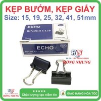 SALE Hộp 12 cái Kẹp Bướm SlechoEchomax 15mm19mm25mm32mm41mm51mm. Giúp Bạn Sắp Xếp Giấy Tờ Hợp Lý, Gọn Gàng, Bền - 41mm