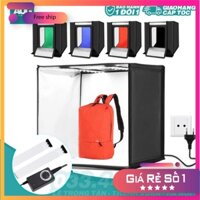 SALE Hộp Chụp Sản Phẩm 2 Đèn Led Chuyên Nghiệp kèm 4 Phông Nền Chống Nước - Led Light box Studio40x40cm - 151.Camera Hà