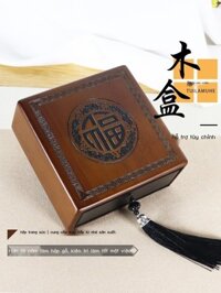 [SALE] Hộp đựng trang sức gỗ nguyên khối di sản cổ vòng tay ngọc bích hộp quà tặng vòng tay vòng ta