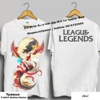 SALE- [Kèm Voucher FreeShip] Áo Thun Ahri | Áo Liên Minh lol | Áo Liên Minh Ahri - siêu ngầu