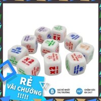[SALE KHÔ MÁU] Set 10 viên xí ngầu cao cấp uống bia hình vuông 6 mặt đẹp mắt chơi cực đã - Đồ chơi ăn nhậu