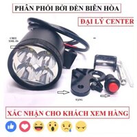 SALE KHÔ MÁU [ Tặng Pat L4 & Công tắc ] Đèn trợ sáng L4 chip Led XML-T6 center racing