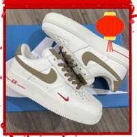 Sale Khủng Siêu Sale  Giày_Nike Nam Nữ, Giày AF1 Low White Brown Gold Hàng Cao Cấp Full Box Bill