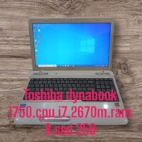 Sale laptop Toshiba dynabook at451(salellle l750). CPU i7 2670qm.ram 8.ssd 256g.hang cũ độ mới 90%