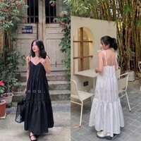 SALE LỖ  Váy hai dây 1 lớp dáng dài nàng thơ