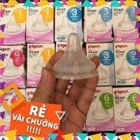 [SALE LỚN] Hộp 2 Núm Ti Pigeon Cổ Rộng Nội Địa Nhật Đủ Size, Núm Trợ Ti, Núm Ty Cao Cấp