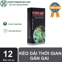 [SALE LỚN][CHÍNH HÃNG ] Bao cao su POWERMEN LONG SHOCK – Cao Cấp Chính Hãng Hàn Quốc – Hộp 12c, Gân Gai_Kéo dài cuộc yêu