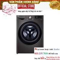 SALE Máy giặt LG 11kg sấy 7kg lồng ngang LG AI DD™ Inverter màu đen FV1411H3BA |