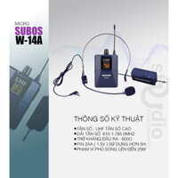Sale Off Micro không dây đeo tai Subos W14A cho MC, ca sĩ, phóng viên - chất lượng cao