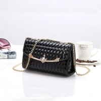 SALE OFF-Túi đeo chéo caro thời trang màu đen