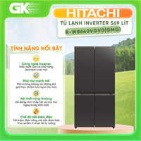 sale R-WB640VGV0(GMG) - Tủ lạnh Hitachi Inverter 569 lít R-WB640VGV0 GMG Cam Kết Chính Hãng