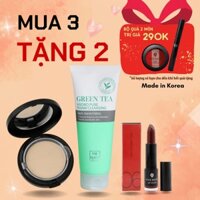 [SALE RẺ NHẤT SÀN] MUA 3 TẶNG 2 -Combo Sữa rửa mặt trà xanh The Rucy + Phấn phủ CF + Son lì Color #6