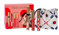 (SALE-S50) Set Son Dưỡng Estee Lauder Gift Set Kissable Lip Shine (2 Son Bóng 2.7ml + Mascara Fullsize 8ml)