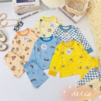 Sale Sale Bộ Dài Tay Chất Thun Lạnh Minkey Baby ,Minky Mom Cho Bé Trai Bé Gái