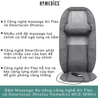 sale sale Đệm ghế massage toàn thân Homedics MCS-1010HJ HT Beauty công nghệ Shiatsu massage trị liệu giảm đau lưng cam