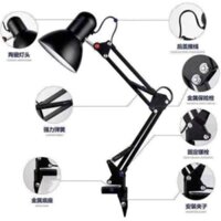 sale sale Đèn Bàn Học Bóng Xoay 360 Độ Có Chân Đế Bằng Và Chân Kẹp Bàn TI0241 dth94