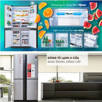 sale  sale  Tủ Lạnh Sharp 4 Cánh 626L SJ-FX631V-SL SJ-FX630V-ST | Tủ lạnh Inverter công nghệ làm lạnh kép cam kết chính