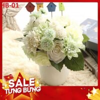 [SALE SẬP SÀN] 1 BÓ HOA 8 CÀNH 10 BÔNG HOA LỤA GIẢ NHƯ THẬT [HÀNG MỚI]