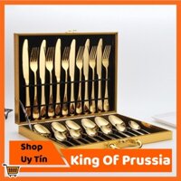[Sale Sập Sàn] Bộ Dụng Cụ ăn Beefsteak cao cấp Gold Stainless Steel 24pcs (CE FDA SGS Certificate) - King Of Prussia
