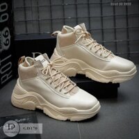 SALE sập sàn Giày Sneaker Da -Giày Da Nam Cổ Cao 2 Màu Cao Cấp