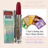 [Sale Sập Sàn] Son Lì Dưỡng Môi No 21 Shine Orchid (Hàn Quốc)_Javin Tiara Velour Lip Color S (Tặng mặt nạ giấy 3W/3D)