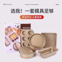 [SALE] Set 5 khay làm bánh, Bộ 5 khay nướng bánh, chịu nhiệt tốt