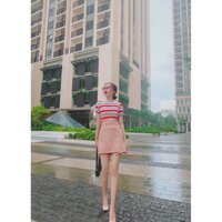 Sale SÉT ÁO SỌC VÁY  :heartbeat:chất kiệu: len- kate. Có 1 màu. KÈm hình chụp thật 100%. Size dưới 54kg vừa .