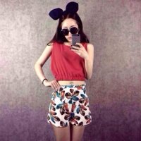 *SALE* SET ÁO VOAN ĐỎ VÀ QUẦN LÔNG VŨ